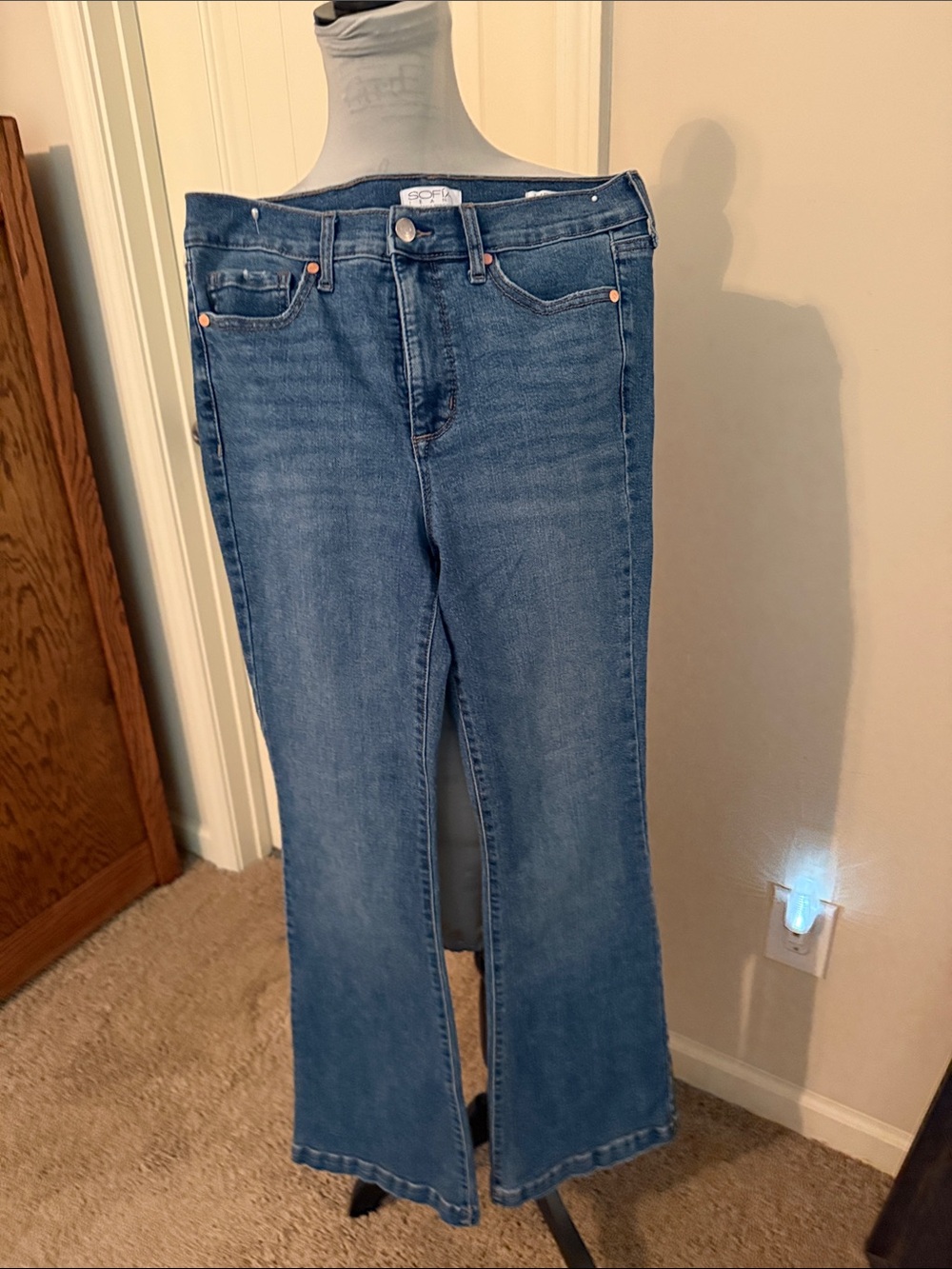 sofia by sofia vergara Blue Mid-Rise Flare Jeans